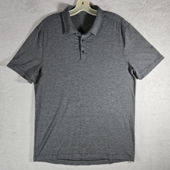 Lululemon Evolution Polo Shirt Performance Lightweight Golf Medium Grey Men - Picture 1 of 7